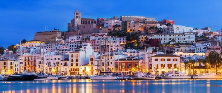 Ibiza old town private jet destination