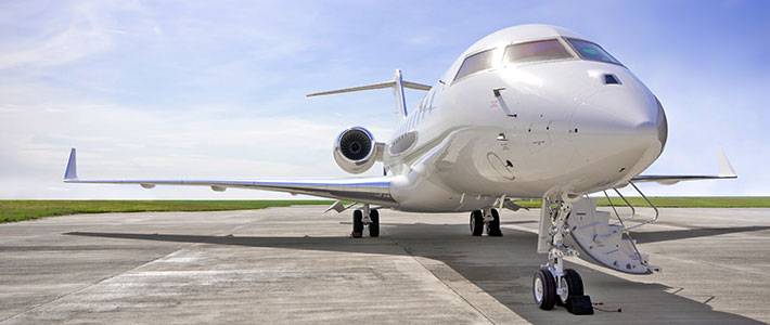 private jet on runway final call