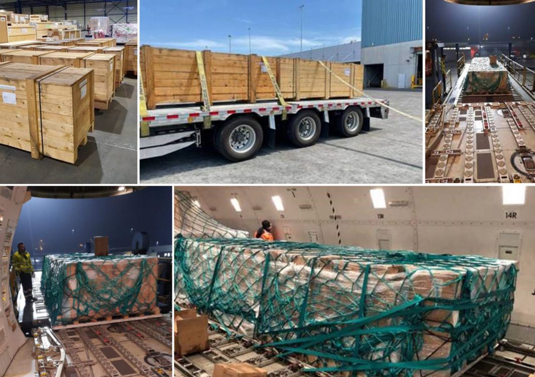 Transportation of urgent car parts to USA