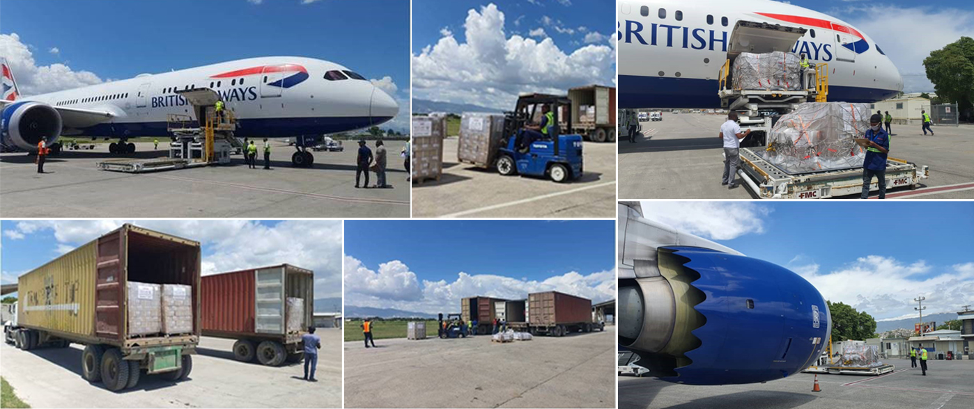 Election material being transported to Haiti