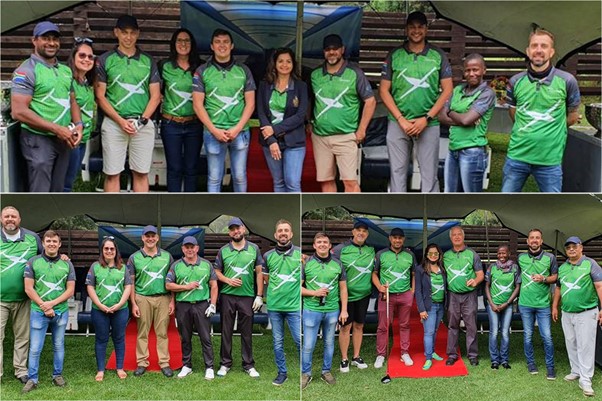 Golf day, collage of teams