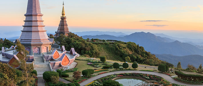 Chiang Mai with a sunset sky