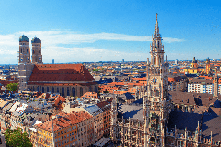 Munich buildings from above