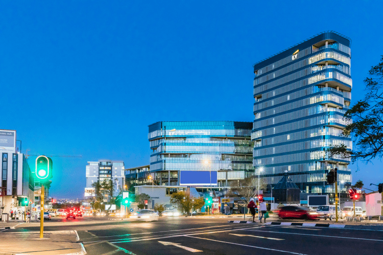Rivonia, South Africa at night