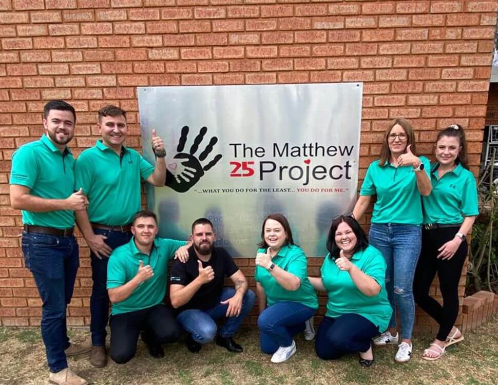 Chapman Freeborn South Africa team at The Matthew 25 Project