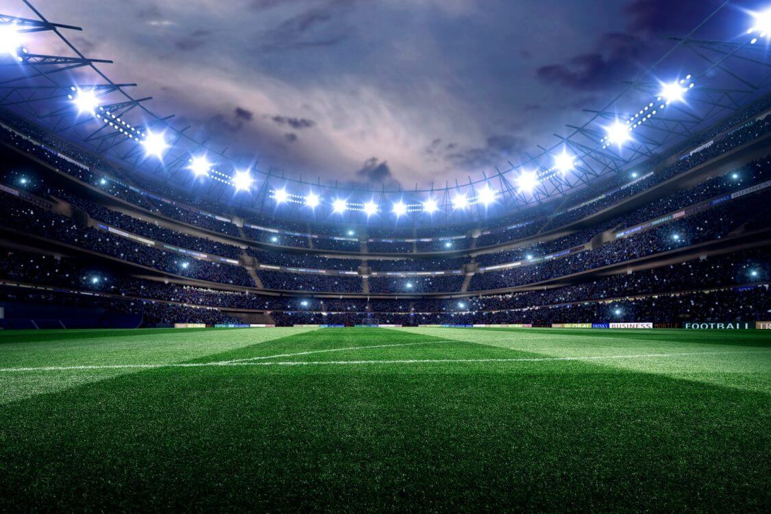 A football stadium