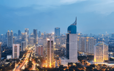 Skyline of Jakarta at night