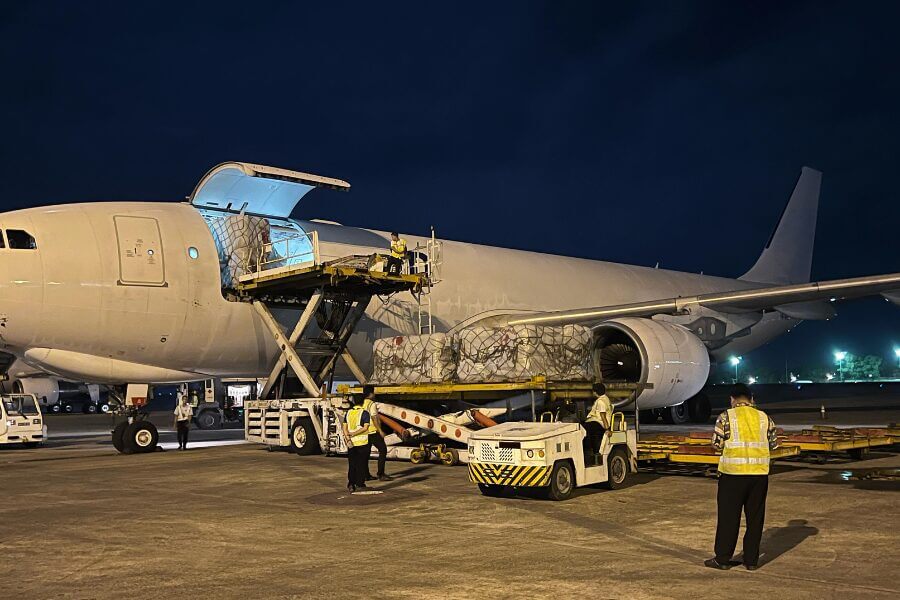 Cargo Aircraft being loaded