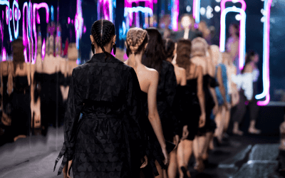 Fashion show catwalk event runway during European fashion week; consider private jet charter for convenient travel to premier events in 2025.