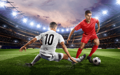 Football players on the pitch