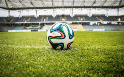 Football on the pitch