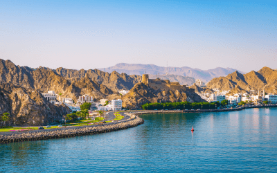 Group Air Charter for weddings in the Middle East - Muscat Oman mountain.