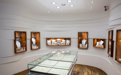 Jewellery specialist preparing high-value pieces for secure private jet transport