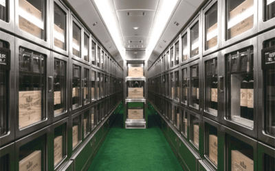 private jet transporting luxury wine