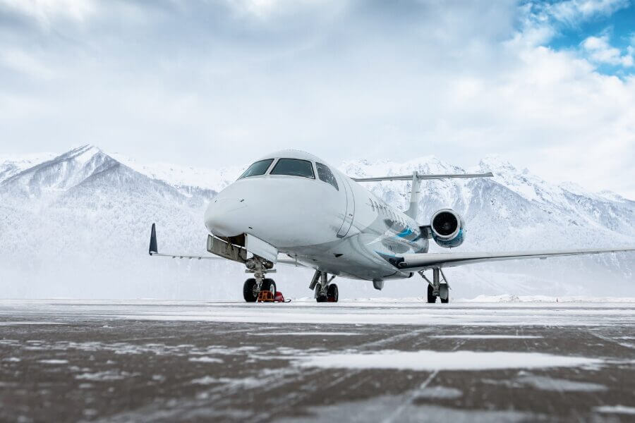 Aircraft in snow