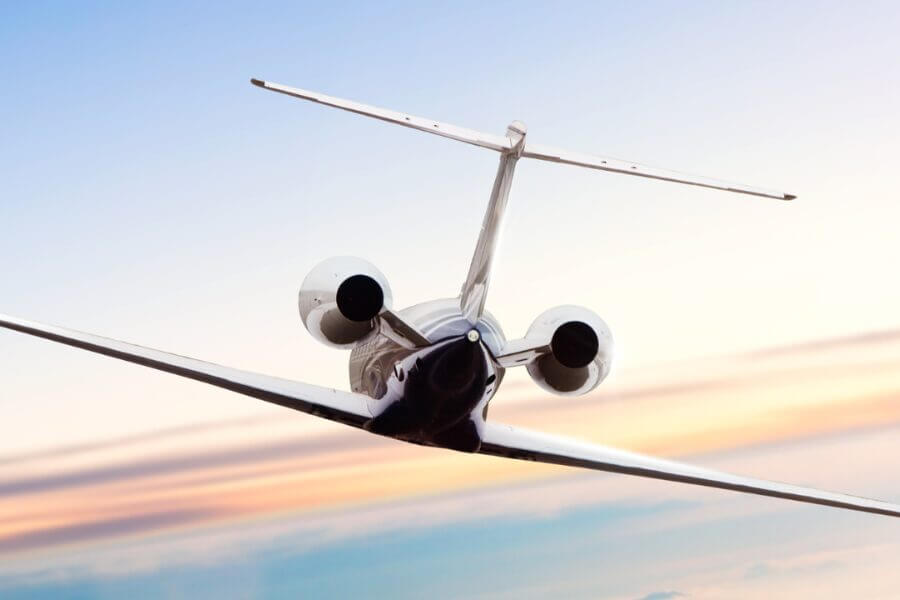 Private Jet Aircraft in flight